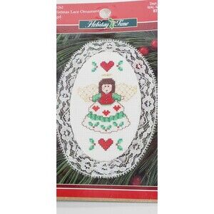 Christmas Lace Ornament Angels Lot of 4 Cross Stitch Kit Holiday Time New